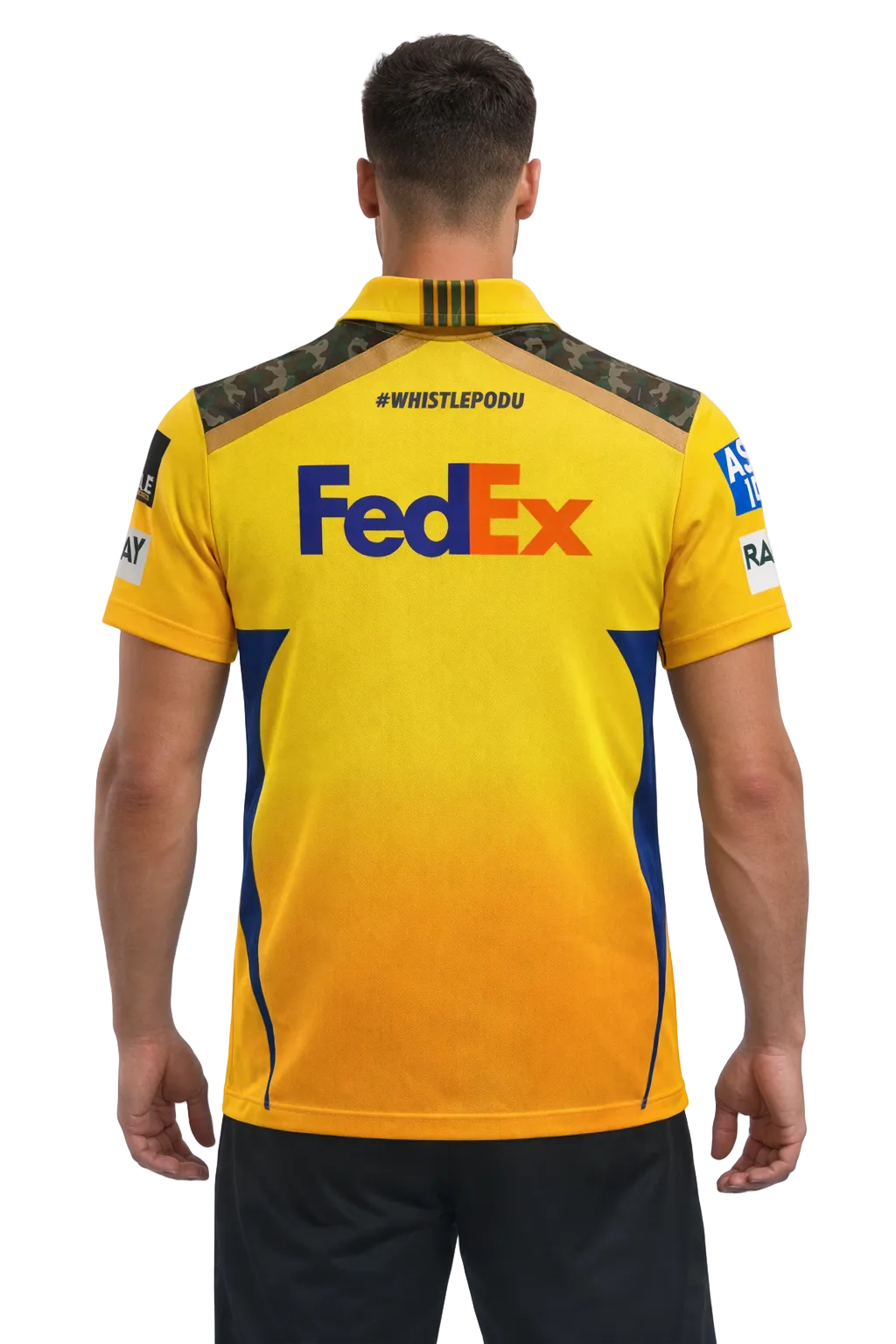 Chennai Super Kings IPL jersey UK worn by male model back