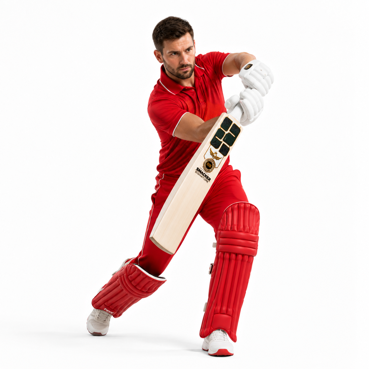 SS Smacker Signature Adult Cricket Bat male model
