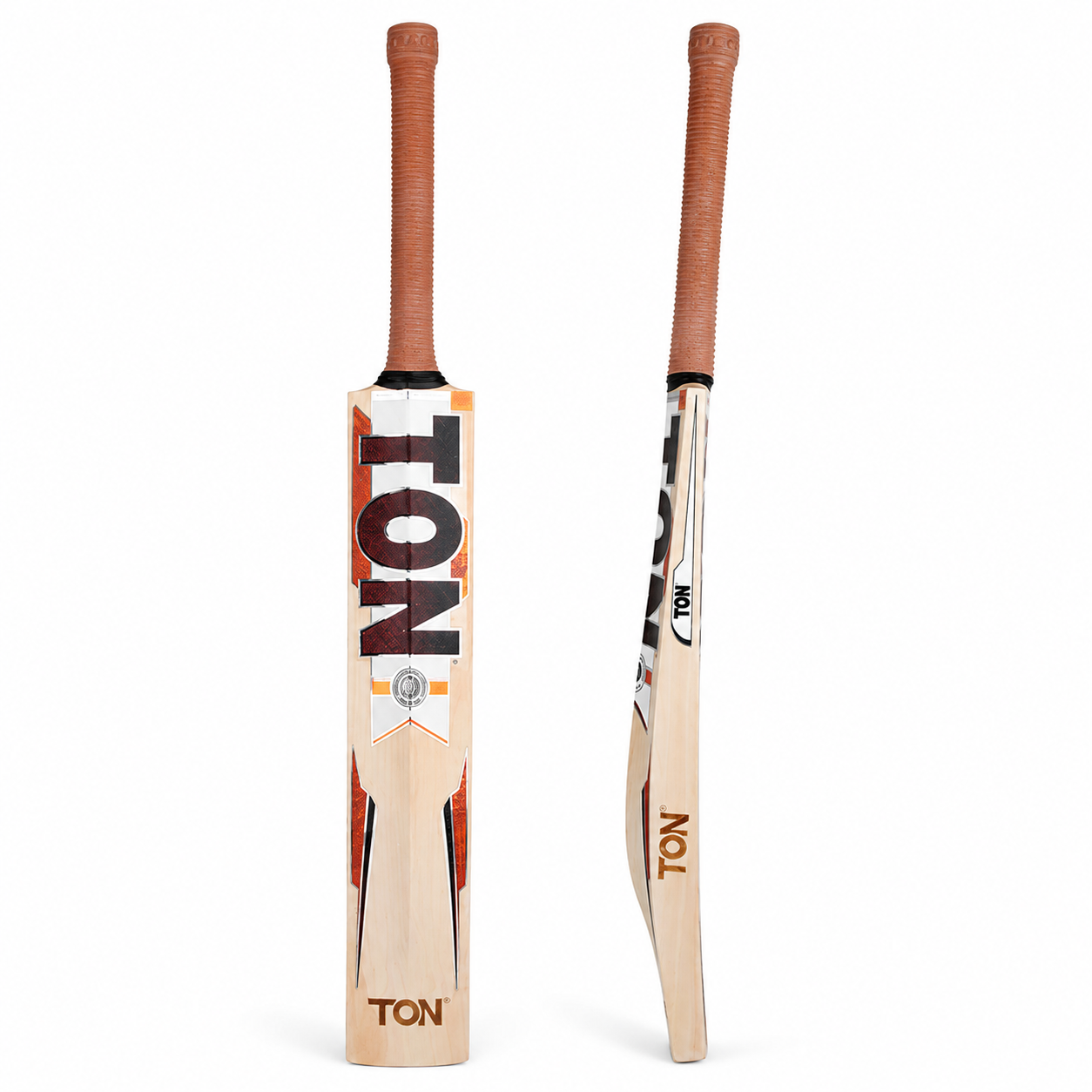  TON Gutsy Edition Adult Cricket Bat back and side view