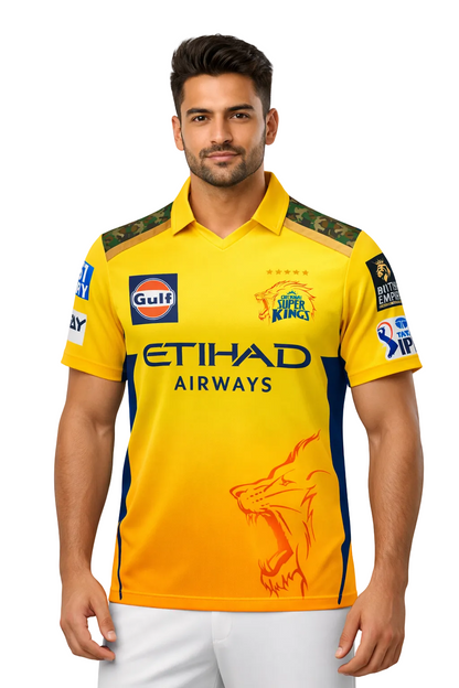 Chennai Super Kings IPL jersey UK worn by male model front