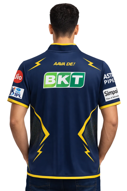 Gujarat Titans IPL jersey UK worn by male model back