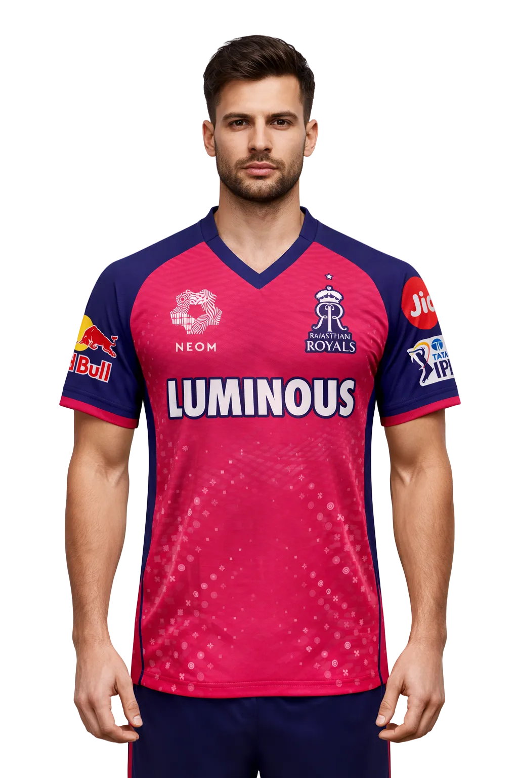 Rajasthan Royals IPL jersey UK worn by male model front