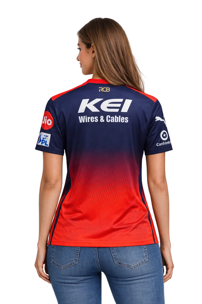 Royal Challengers Bangalore IPL jersey UK worn by female model back